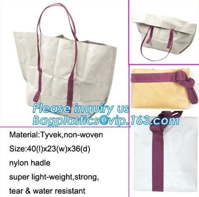 reusable paper tyvek shopping bag, tyvek paper women tote bag eco-friendly tyvek paper handbag high quality tyvek shoppi