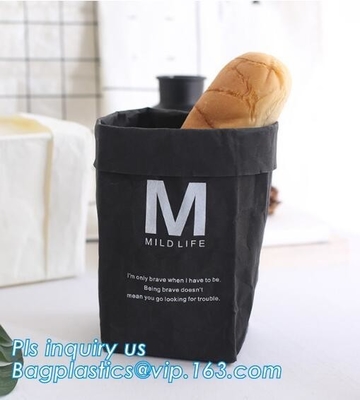 handmade eco-friendly tyvek lunch bag food bread storage bag, Custom logo printed waterproof tyvek dupont paper storage