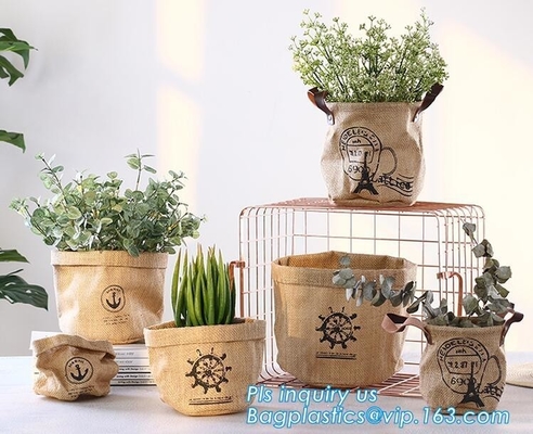 colorful gold TYVEK washable paper garden pots flower pot storage bag,Washable Kraft Paper planter ,kraft paper planter