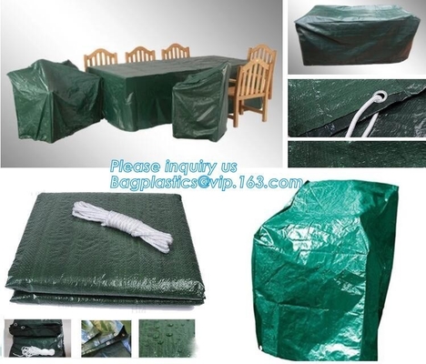 PATIO WEATHER PROTECTION 8 SEATER RECTANGULAR FURNITURE SET COVERS,HEAVY DUTY PATIO FURNITURE STACKING CHAIRS COVERS, EC