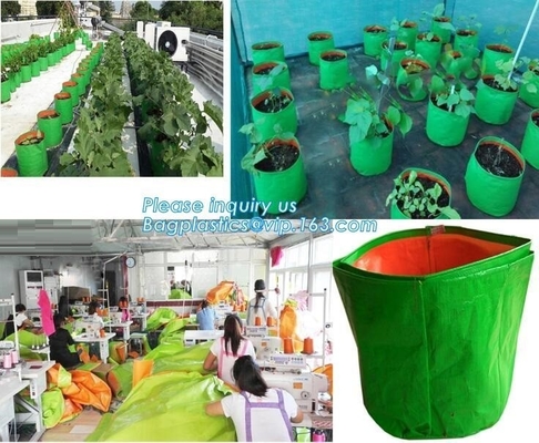 4 Pockets Permeable Non-woven fabric 26x65cmx1mm Vertical Wall Planting Bag for flower vegetable lettuce ferns, bagease