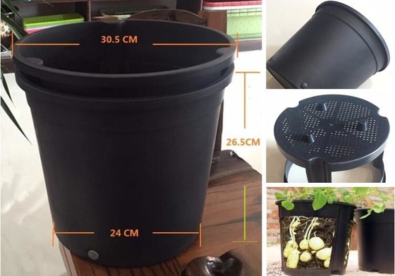 High quality PP potato grow pot planting bag,Gallon Garden Plastic Nursery Plant Flower Grow Pot for Plants, Black Indoo