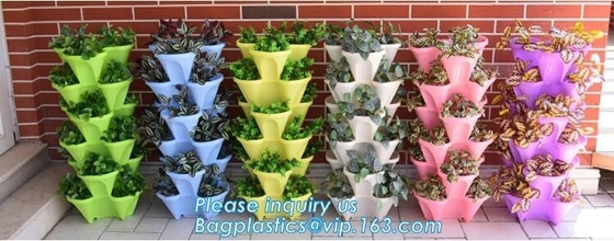 Green Garden Sacks Strawberry Hydroponic Vertical Farming Planter Pots Nursery Succulents