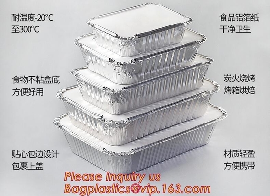 With paper lids clear lids FDA certificate food grade disposable 700 1000ml 1200ml 7&quot; 8&quot; 9&quot; aluminum foil food BAGEASE