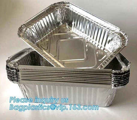 Manufacturer low price food waterproof food aluminium foil cake containers,Disposable to go Aluminum Foil Sealing Food C