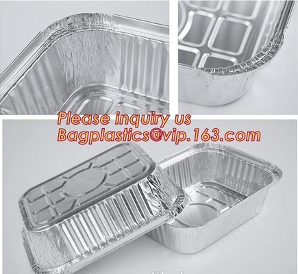 Takeaway oven safe fast food take out disposable aluminum foil container,compartment round airline food aluminum foil co