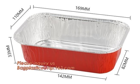 840ml Deep Disposable Aluminium Foil food grade take-away container,household aluminium foil container for food bagease