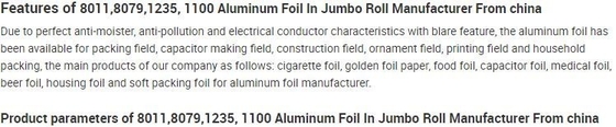 8011 /8006 0.01mm - 0.025mm aluminium household foil rolls for packaging,foil jumbo roll manufacturer,Large Rolls Of Alu