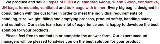 100% Pp Woven FIBC Jumbo Bags , Pp Jumbo Bags For Sand Polypropylene