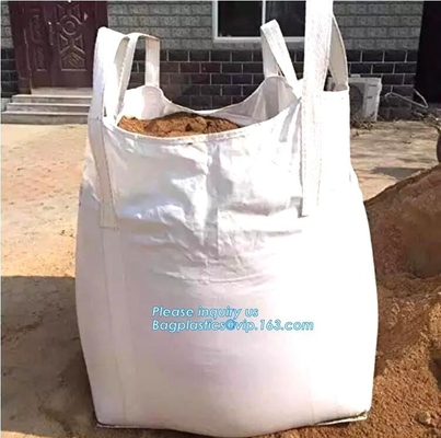 Firewood / Sand PP Woven Big Bag 500kg -1500kg Flat Bottom Open Mouth Virgin