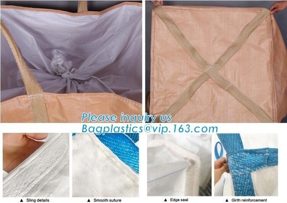 1 Ton 2 Ton PP Woven Big Bags Shipping Jumbo Bulk Bag 2 Loops Pp Woven Big Bag