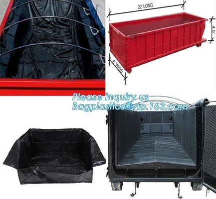 Export Europe High Quality Waterproof Dumpster Container liners,6 mil White Open Top Drawstring Dumpster Container Liner