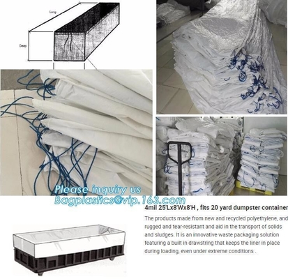 PP Fabric Waterproof Inexpensive Bulk Dumpster Container Liners,Polyethylene Woven Fabric Customized Dumpster Container