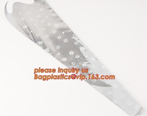 Home Decoration Flower Bouquets Sleeves , Plastic Flower Bag Sleeves