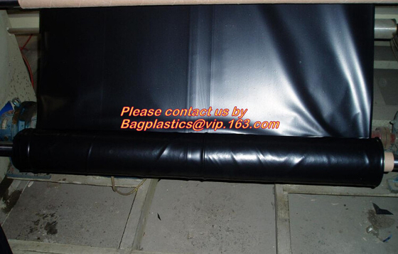 0.31 1 2 3 3.5 4 5 6 8 10 12 15 mil Waterproof Dampproof Clear / Black Plastic Poly Construction Film Rolls bagease pack