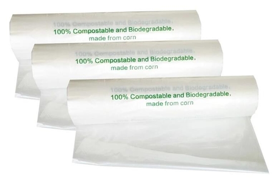 100% Compostable Shopper, Biodegradable handle handy Carrier Eco Bio starch plant Biodegradable T-Shirt Bags With Logo