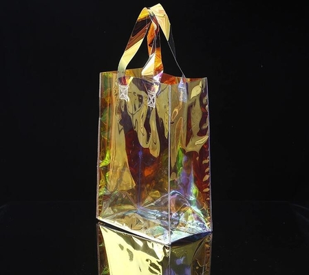 Clear Pvc Handle Bag Portable Knotted Handle PVC Ice Cooler For One Wine