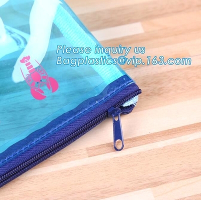 Backpack Slider Zipper Bags / Vase Drawstring Bag Waterproof PVC Header