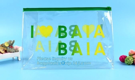 OEM Slider Zipper Bags Pouch Clear Vinyl Zip lockkk / Pillow Header Bag Card Sleeve