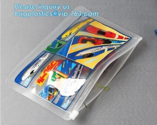 Eco Friendly Slider Zipper Bags Cosmetic Gift Packing Pvc Zip lockkk / Cosmetic Makeup Bags