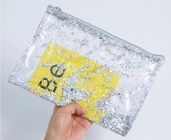 Window Makeup Cosmetic Bag Aluminum Foil Zip Lock  EVA PVC Travel Accessorie