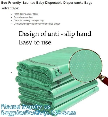 Nappy Sacks Baby Diaper Bags Scented Baby Nappy Sacks  With Tie Hand