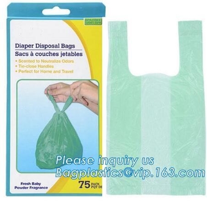 Nappy Sacks Baby Diaper Bags Scented Baby Nappy Sacks  With Tie Hand