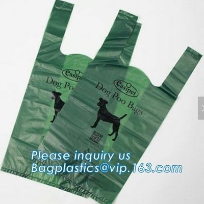 Biodegradable Green Dog Poop Bag Bulk Baggie Bone Dispener HDPE EPI