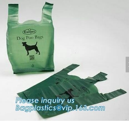 Biodegradable Green Dog Poop Bag Bulk Baggie Bone Dispener HDPE EPI