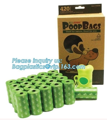 Fabric Dog Waste Poop Bags Holder /  Pet Poop Bag Dispenser With Carabiner Clip