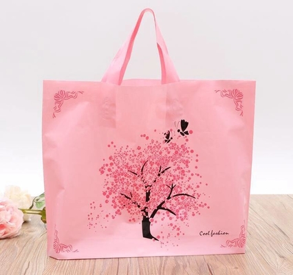 Custom logo HDPE / LDPE patch handle die cut plastic shopping bag for carrying bread,Die Cut Handle Shopping Bag bagease