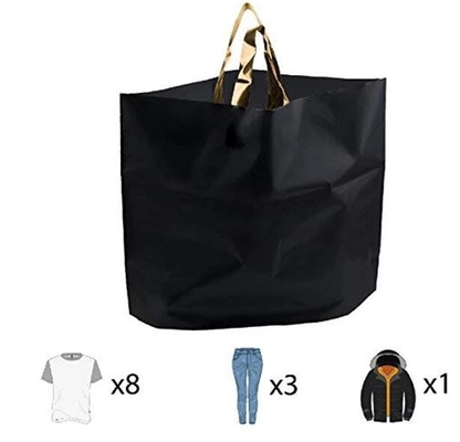 Custom print ldpe hdpe die cut handle carry poly apparel plastic merchandise gift packaging polythene shopping bag with
