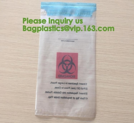 Plastic Autoclavable Biohazard Waste Bags Environmental Intaglio Printed Packaging