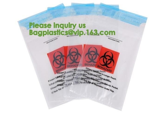 Plastic Autoclavable Biohazard Waste Bags Environmental Intaglio Printed Packaging