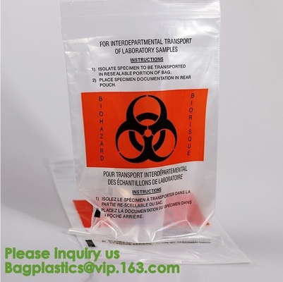 Lab Autoclavable Biohazard Bags Medical Grade Three Wall Biohazard Specimen