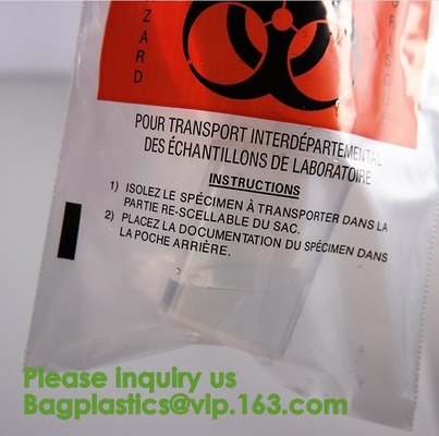 Lab Autoclavable Biohazard Bags Medical Grade Three Wall Biohazard Specimen