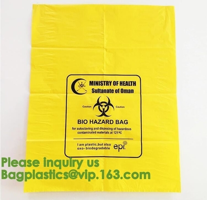 Autoclavable Polypropylene Bags , Plastic Biohazard Bags Removal And Burial