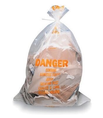 Disposable Autoclavable Biohazard Bags , Poly Black Garbage Bag Asbestos Removal