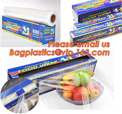 Food Wrap Film Heavy Duty Plastic Bags PVC Cling Film Plastic Wrap 30CM X 400M