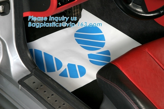 Reusable Plastic Car Seat Covers / Steering Wheel Cover Foil Disposable Carpet