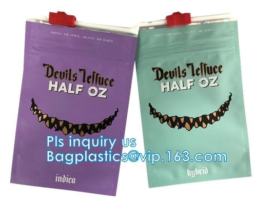 Medical Industry Use Packaging, WEED Seeds Packaging / Kraft Paper Zip Lock Bags With Zipper, Smell Proof Promotion Chil