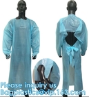 Disposable surgical cpe gown Disposable CPE gown with thumb hook isolation gown disposable pe/cpe surgical blue plastic