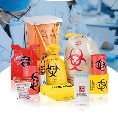 Biodegradable Autoclavable Biohazard Bags Biological Hazard Polythene Material