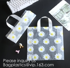 Multiple Patterns Floral Plastic Bags Boutique Gift Bag Clothing Packaging Soft Loop Handle Outdoor Shopping Accessories