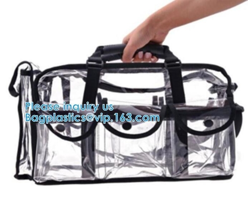 Adjustable Shoulder Strap and Zippered Top, Stadium Security Travel &amp; Gym Clear Bag, Perfect for Work, School