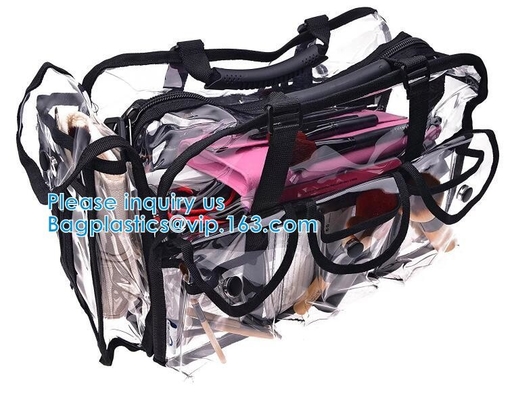 Adjustable Shoulder Strap and Zippered Top, Stadium Security Travel &amp; Gym Clear Bag, Perfect for Work, School