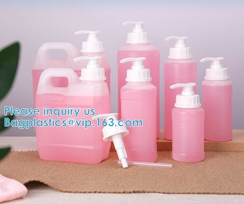 Square Plastic Jug Container, Gallon Big Hdpe Plastic Juice Bottle Milk Bottle With Handle For Drinks Water