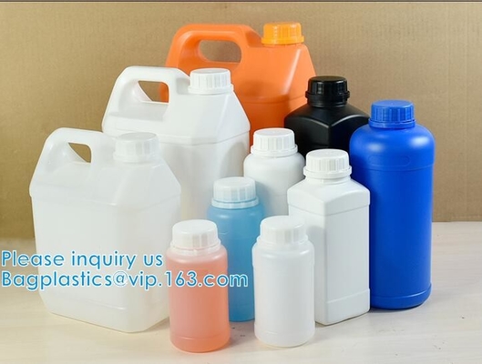 Square Plastic Jug Container, Gallon Big Hdpe Plastic Juice Bottle Milk Bottle With Handle For Drinks Water