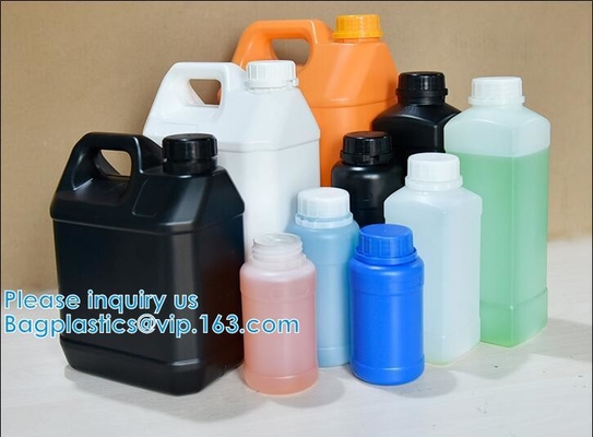 Square Plastic Jug Container, Gallon Big Hdpe Plastic Juice Bottle Milk Bottle With Handle For Drinks Water