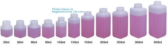 Wide-Mouth Chemical Dry Powder Bottle Reagent Bottle Square Chemical Plastic Bottles Jar With Lids Small Biochemistry